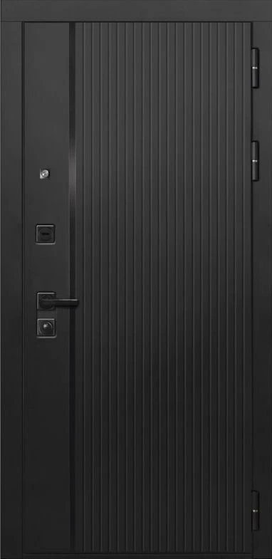 Входная дверь ДвериПРО L-45 СБ-1 (лак.черное, 16мм, венге) DPRO196862 внешняя сторона